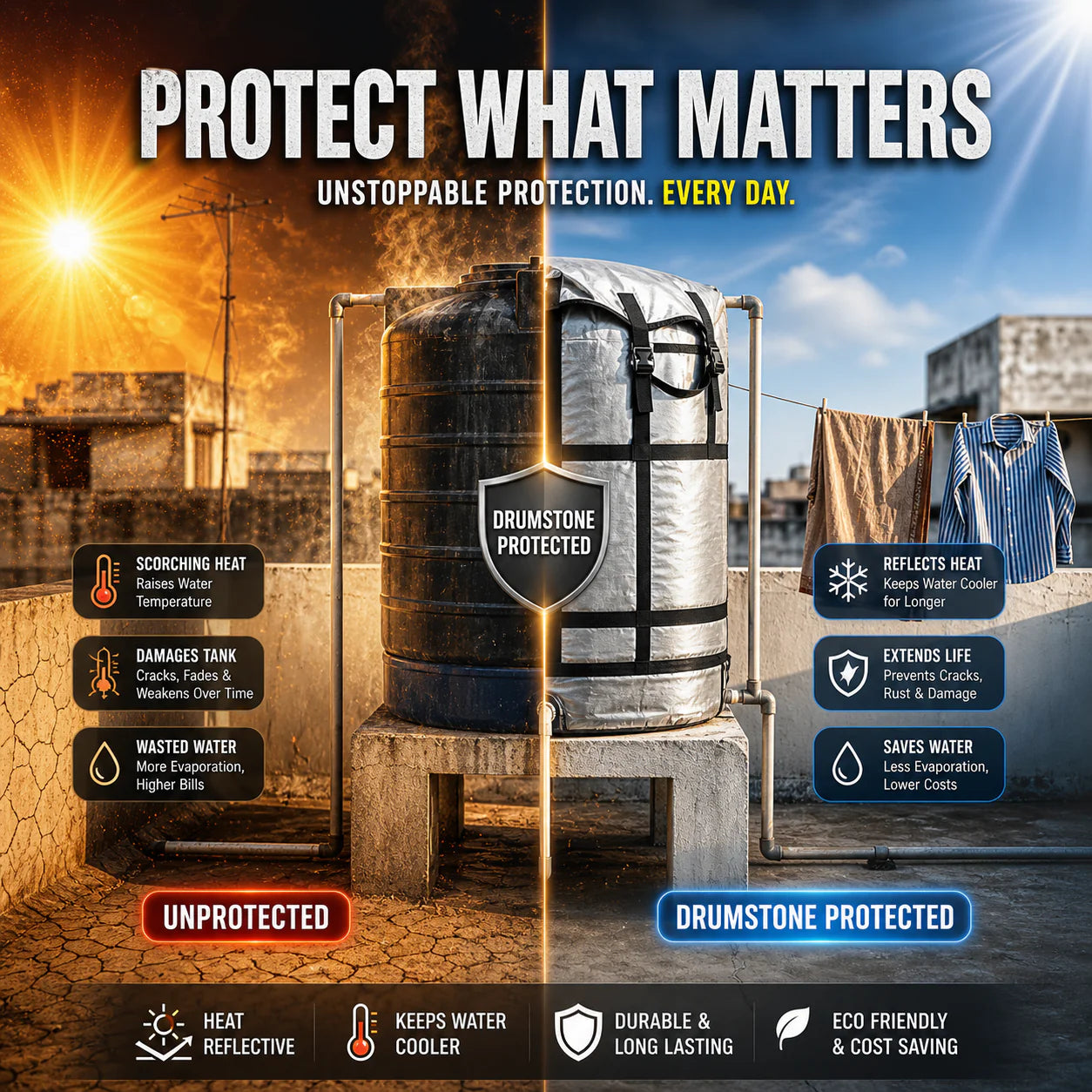Kryon AquaGuard™  Climate Shield  Insulated Water Tank Cover
