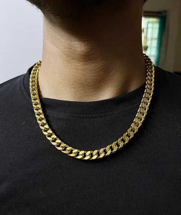 Heavy Gold Plated Cuban Link Chain for Men & Boys